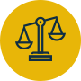 Icon of justice scales: Represents proven legal results.